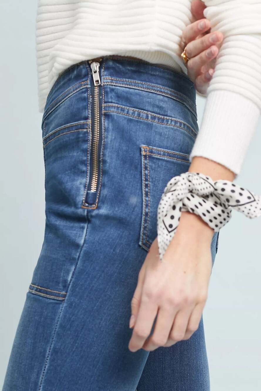 Pilcro and the Letterpress High-Rise Cropped Bootcut Jeans with Side Zip - Picture 3 of 14
